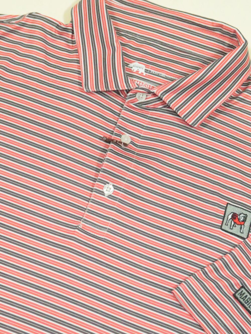 Onward Reserve Magill Society Georgia Bulldogs Golf Polo Shirt Mens L Red Black
